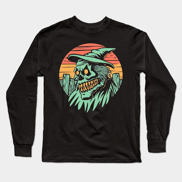 Creepy Monster Artwork Long Sleeve T-Shirt by Abeer Ahmad